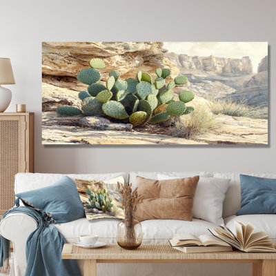 Arizona Cactus at the Canyons Edge II - reproduction d'art traditionnelle en métal, art mural en métal Cactus