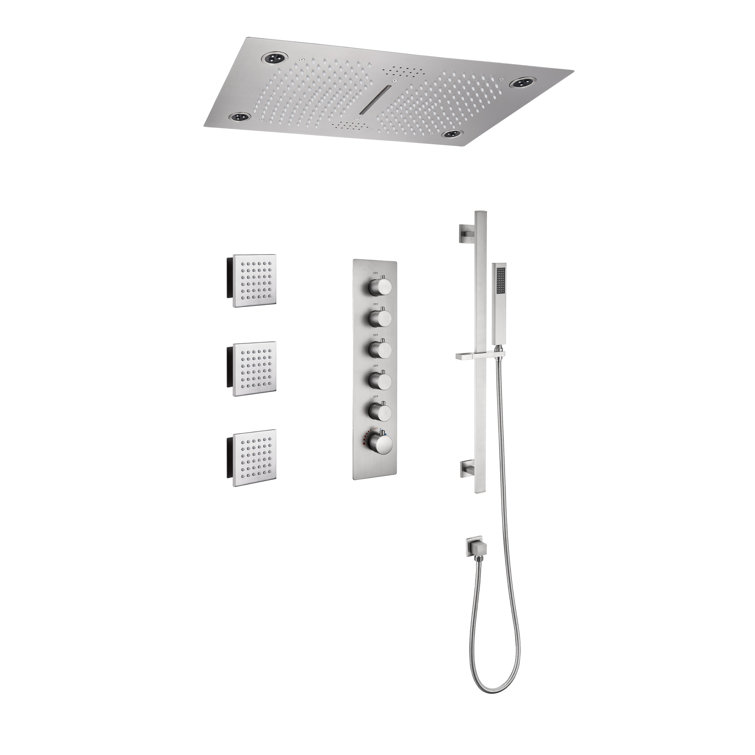 AquaRhapsody Thermostatic Complete Shower System with Rough in-Valve