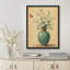 Vintage Green Vase Floral Framed Wall Art Prints - Classic Botanical Decor for Living Room Bedroom-125211806-125211804
