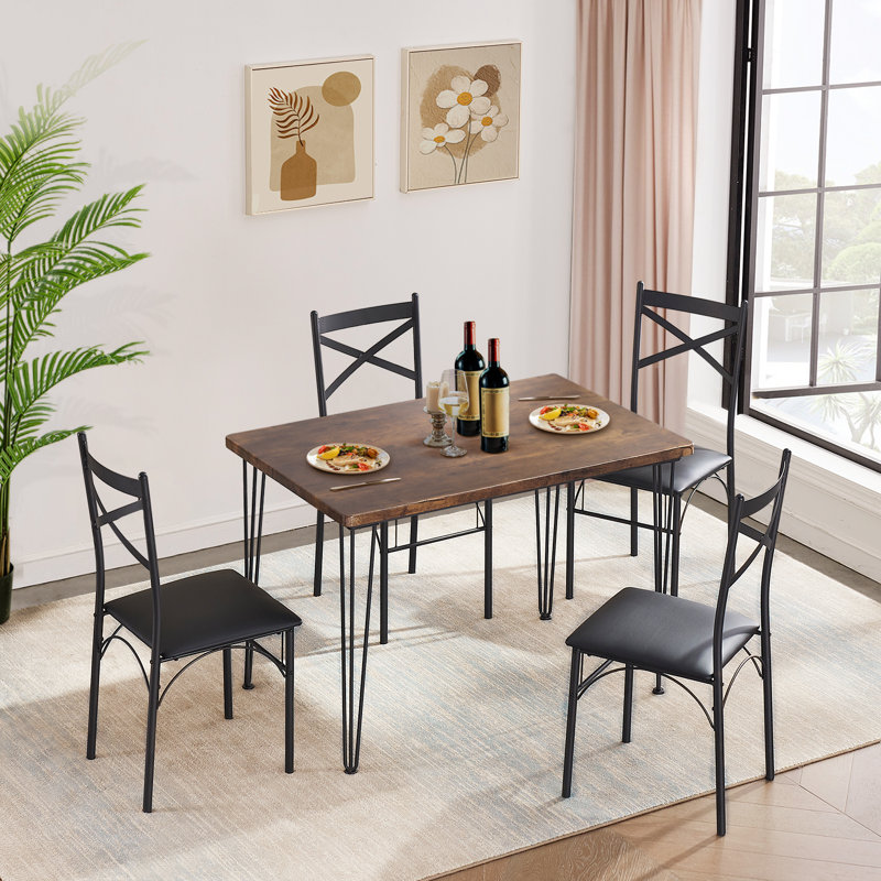 TC Dining Set with 4 Chairs