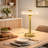 12" Modern Metal LED Rechargeable Table Lamp with Touch Dimmable Light-570386966