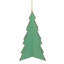 5.25" 3D Tree With Silver Glitter Wooden Christmas Ornament-52386230