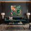 Abstrait, art floral sur toile orange 35-1699988243