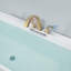 Robinet de baignoire romaine en laiton, robinet de baignoire espacé à 3 trous et fixation sur plateau 2 poignées-121584314