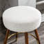 Tabouret pivotant à 360 ° de style Mid-Century rembourré blanc