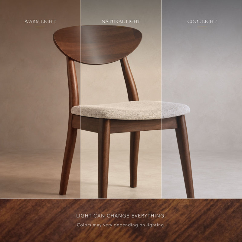 Rozella Solid Wood Side Chairs, Brown