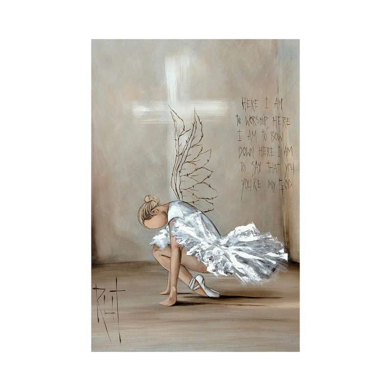 Here I Am To Worship by Ruth's Angels - Wrapped Canvas Painting, 20.32 cm H x 30.48 cm W