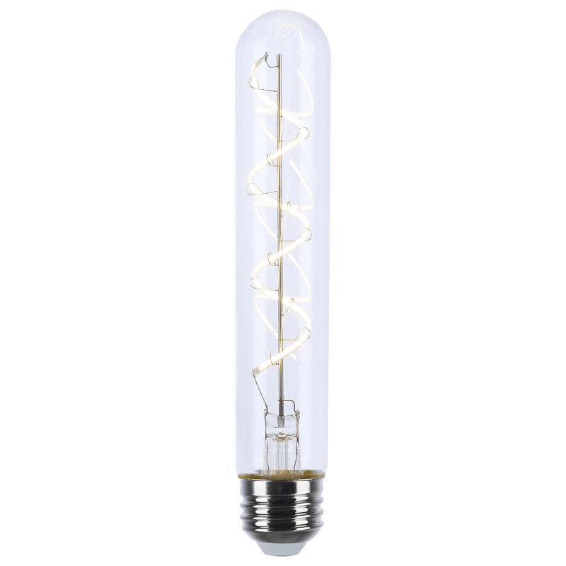 6 Watt LED - Flex Gray Coil Filament - T9 - Medium Base - 2700K CCT - Clear - 120 Volt