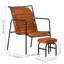 Upholstered Accent Chair with Footstool