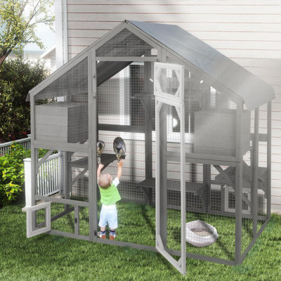 69.9" L Catio Outdoor Cat Enclosure