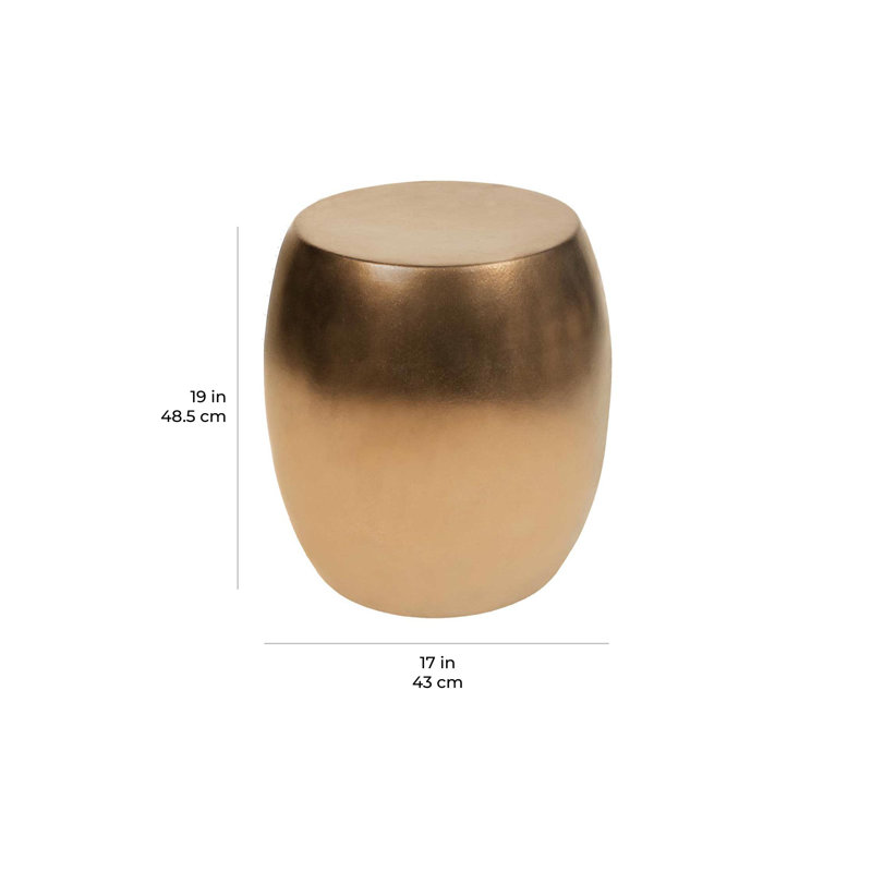 Provenance Signature Outdoor Round Side Table, Obsidian