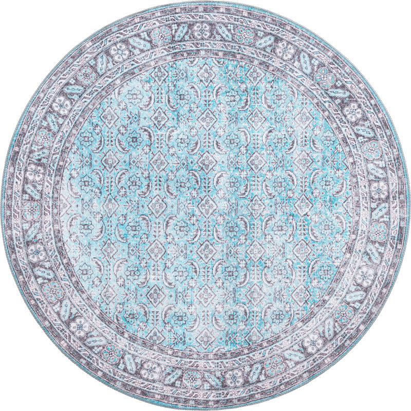 Mauri Chenille Oriental Indoor Rug, Round 5'