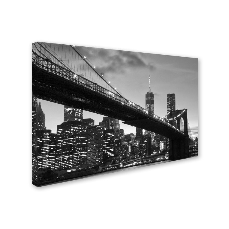 Briarden «Brooklyn Bridge 5», reproduction de photo sur toile tendue, H 16 po x l 24 po x P 2 po