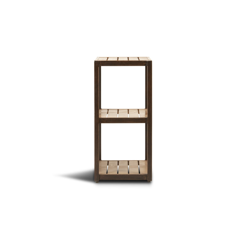 Outdoor Parsons Shelf - Powder Coated Aluminum w/ Hand Painted Finish