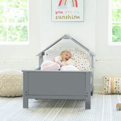 Lil' House Toddler Bed, Silver Drop