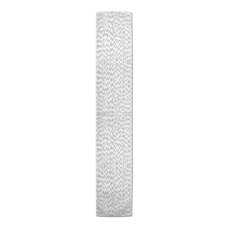 Chemin de table Spoten, Vert, 72 po x 16 po