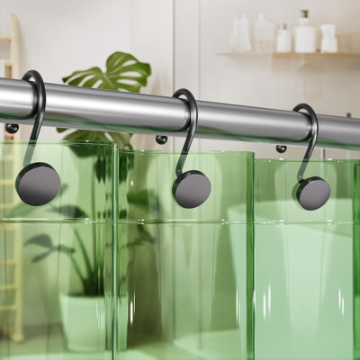Heavy Duty Rust-Proof Shower Curtain Hooks With Smooth Glide For Durable And Decorative Bathroom Use