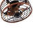 18'' Imitation Wood Iron Caged Ceiling Fan W/ Remote