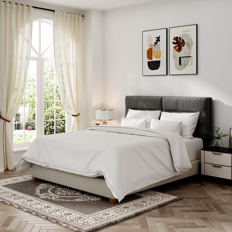 Upholstered Headboard, King, Gray