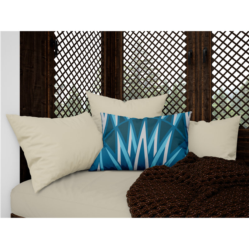 Housse et insert de coussin rectangulaire d'extérieur Ella, Turquoise