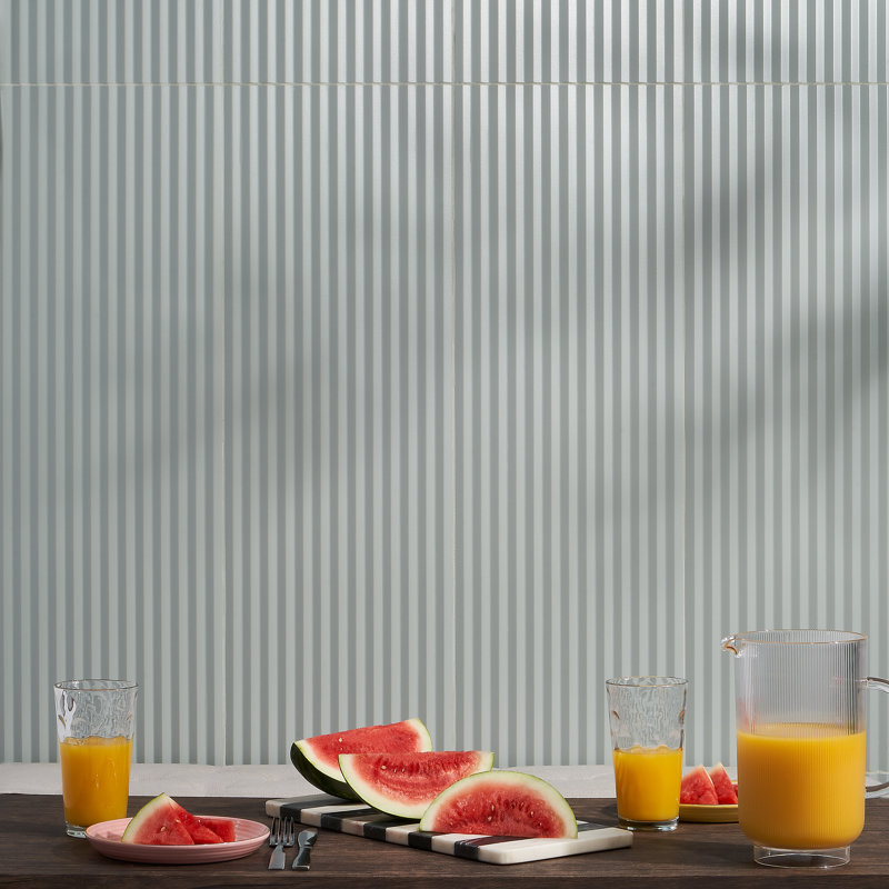 Strata 11.41 in. x 35.37 in. 3D Matte Ceramic Wall Tile (11.51 Sq. Ft. / Case), Aquamarine