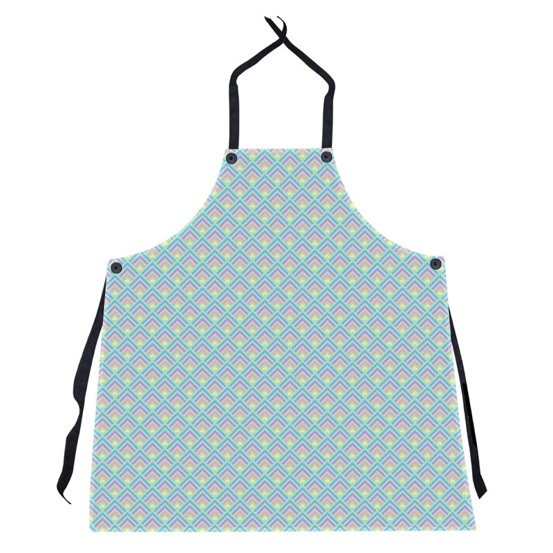 Tablier de motif géométrique classique, Vert pastel