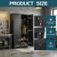 Armoire de rangement industrielle en acier noir - grande armoire en métal laminé à froid de 72 po, portes verrouillables de 0,6 mm, tablettes réglables, tringle à vêtements suspendue, casier robuste pour la maison, le garage et le bureau