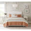 Courtepointe 6 pièces en corail réversible, double / grand, couleur coton avec coussins décoratifs, pour chambre à coucher-124253603