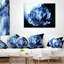 Motif de verre bleu fractal 3D - coussin imprimé abstrait-31098641-31098644
