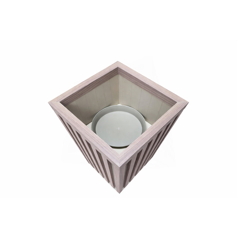 Square Grove Column Planter - Ash Brown