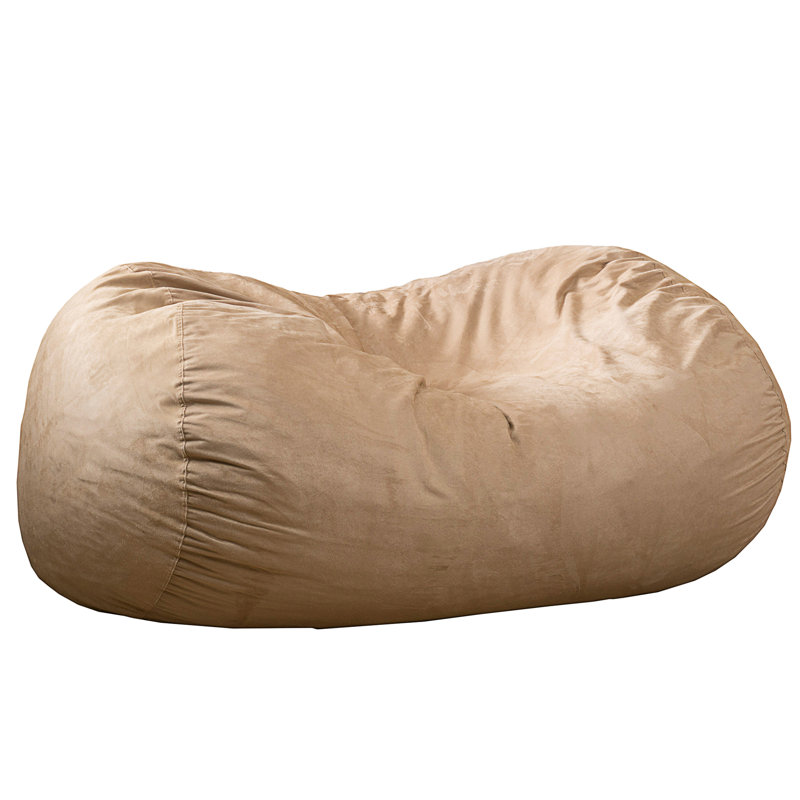 Marlin 6.5 Foot Suede Cylindrical Bean Bag, Tuscany Microfiber/Microsuede
