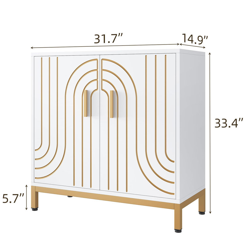 Buffet d'appoint en bois avec rangement Accent