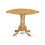 L'ensemble de meubles de salle à manger 3 pièces comprend une table de salle à manger ronde avec Dropleaf et 2 chaises parsons en tissu kaki foncé, chêne-1228721666-1287740566-1228721669