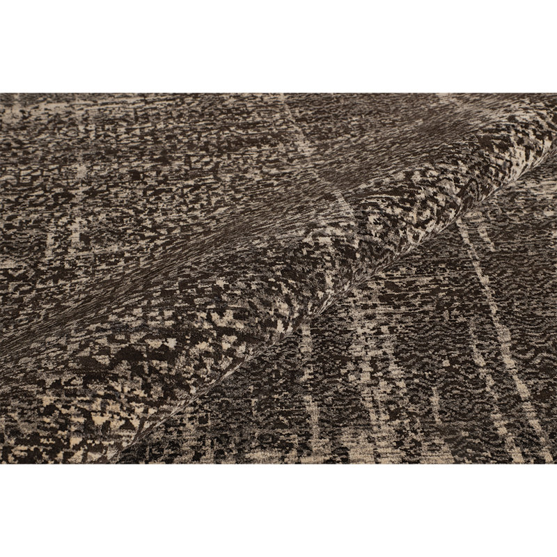 Tapis beige / gris en laine noué à la main Neo Villa, Rectangle 9 pi x 12 pi 2 po