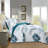 MarCielo 3 Piece Printed Leaf Quilt Set Lightweight Bedspread Set ME507-102880029