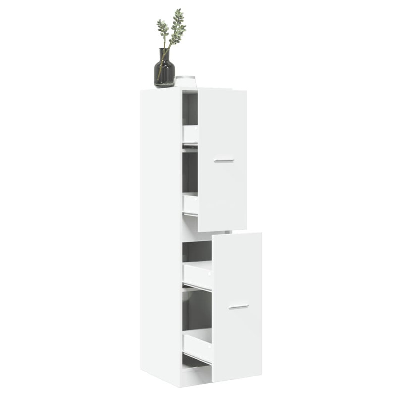  Apothecary Cabinet White Engineered Wood Medium, White