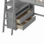Lit mezzanine double en bois massif avec bureau intégré Gonsoulin par Harriet Bee-1548106134