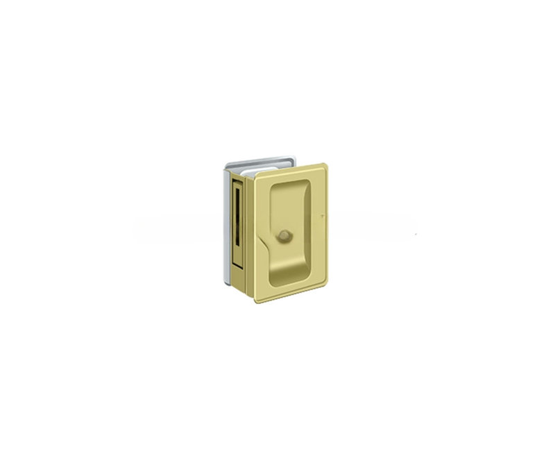 Deltana SDLA325U3/26 HD Pocket Lock, Adjustable, 3-1/4" x 2-1/4" Privacy, Polished Brass/Polished Chrome