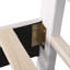 Lit plateforme tapissier beige avec tête de lit à fleurs - construction robuste, velours confortable, matelas-1152734902-1152734901
