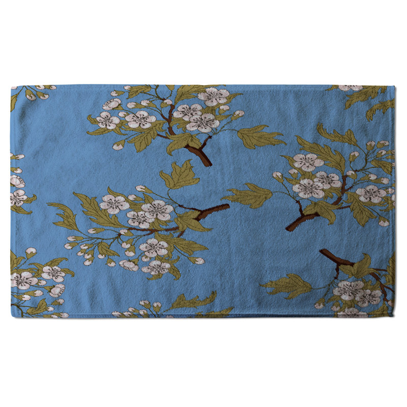 Cotton Floral Waffle Kitchen Towel