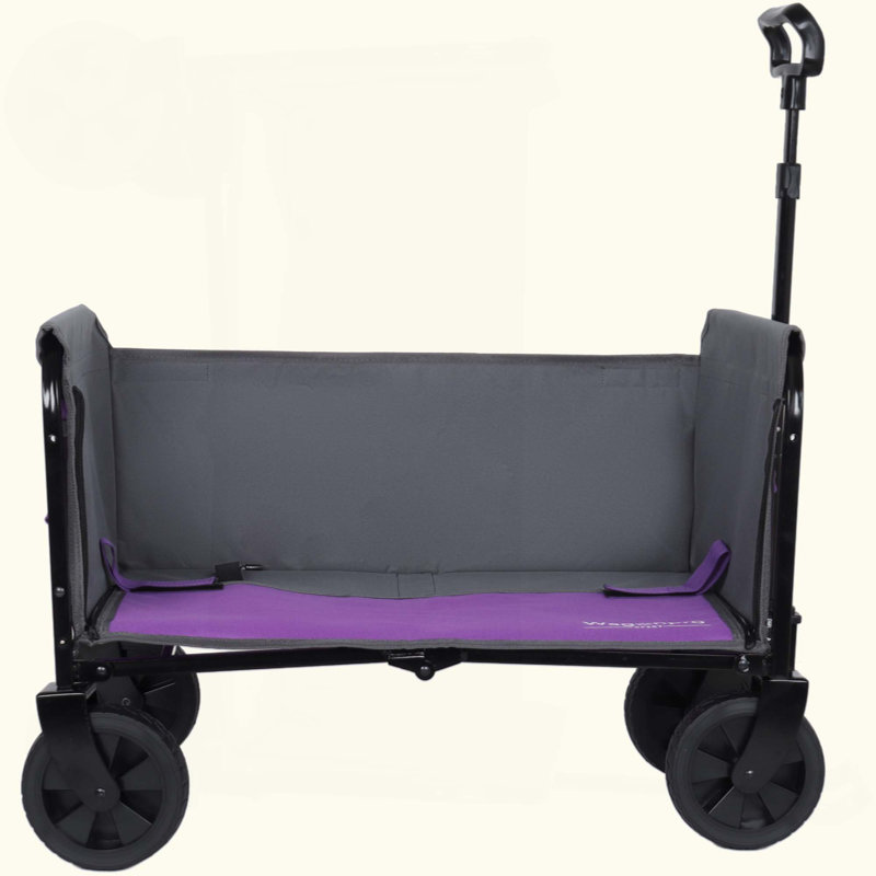 Chariot tout-en-un convertible pliant à 4 roues avec siège et laisse pour chien - Chariot utilitaire pliable robuste pour le camping Magasinage à la plage - Siège polyvalent et espace de rangement