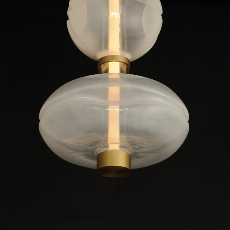 Gusto 1 - Light LED Flush Mount, White/Clear, Gold