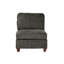 Canapé modulaire moderne en chenille 9 pièces gris pour le salon, comprenant 3 canapés d'angle, 4 chaises sans accoudoirs et 2 repose-pieds avec repose-pieds de conception classique, forme modulaire
