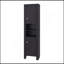 Armoire haute de style FM Catalina, organisateur de salle de bain avec compartiments fermés et zones d'utilisation quotidienne, Wengé