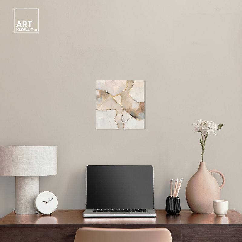 12" x 12" Abstract Gemstone Canvas Art in Porcelain Finish