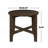 Round Solid Wood End Table, Dark Brown