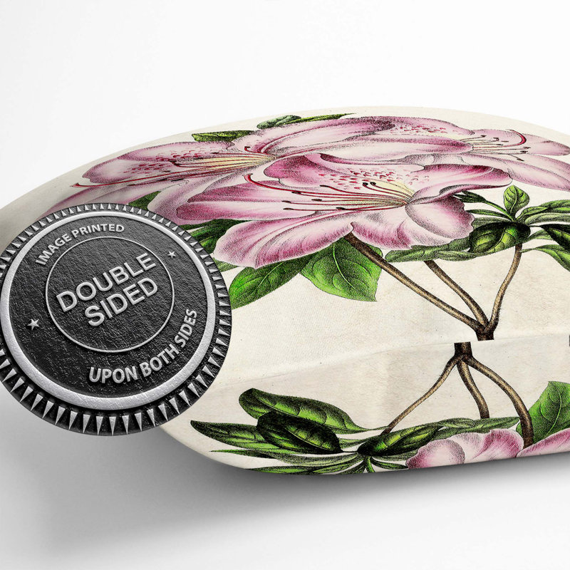 Illustration of Pale Azaleas Cushion with Filling, 40cm H x 40cm W x 15cm D