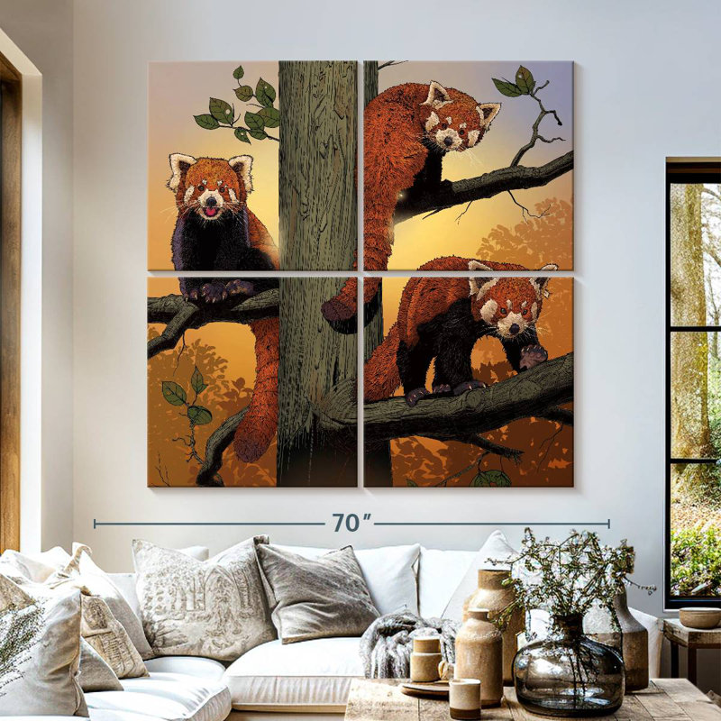 Brampt Red Pandas, 57" H x 57" W