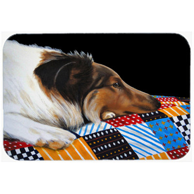 Caroline's Treasures Day Dreamer Collie Glass Cutting Board