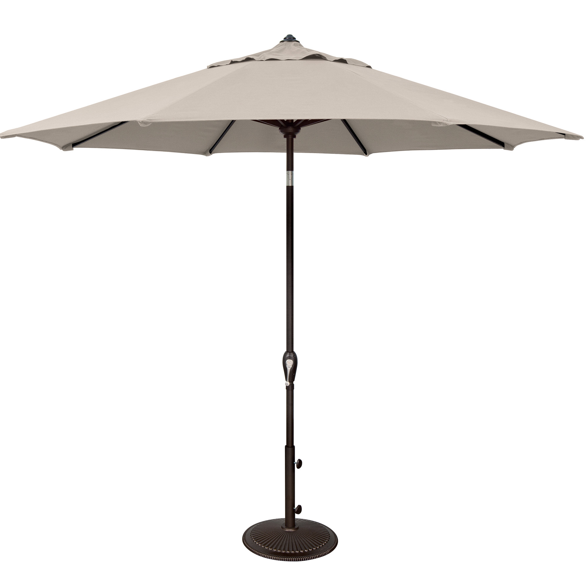 Colete 9' Market Sunbrella® Umbrella, Light Flax, Black